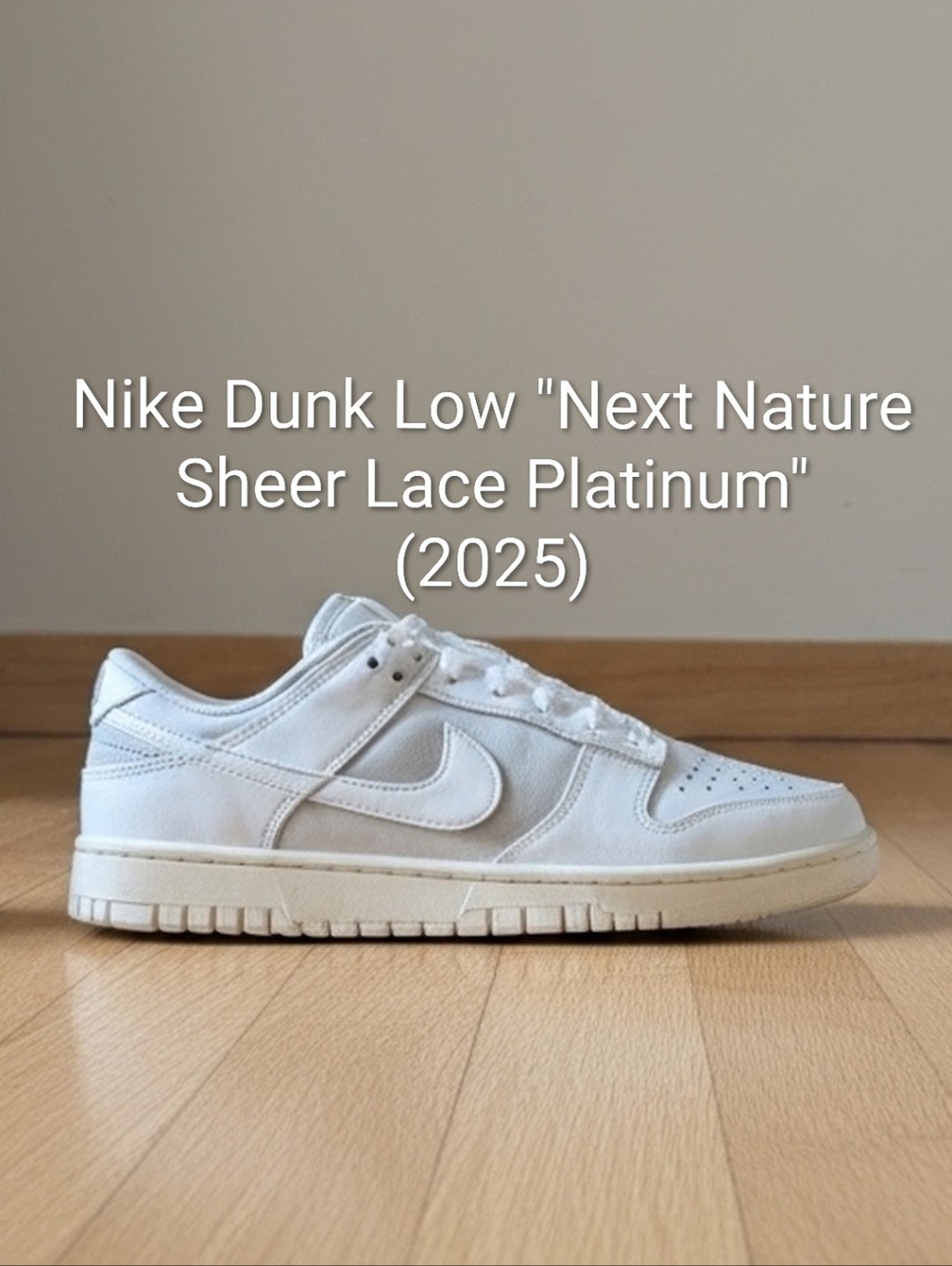 Nike Dunk Low "Next Nature Sheer Lace Platinum" Womens SZ 9 Mens SZ 7.5